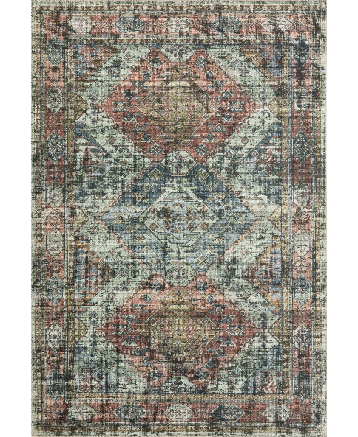 Loloi Ii Skye Sky-06 6' x 9' Area Rug - Peach, Mist