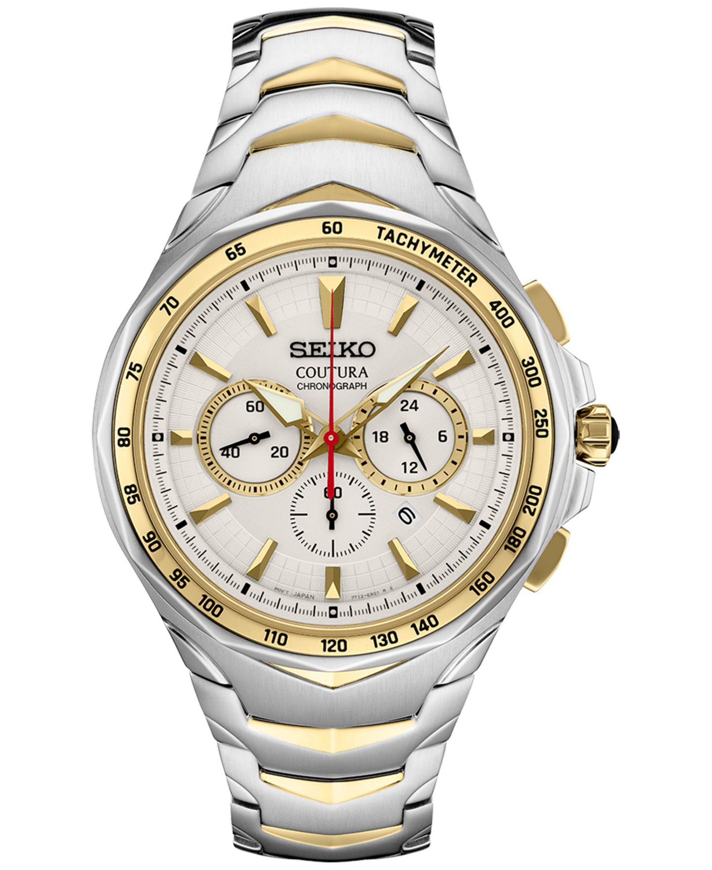 Мужские часы Seiko Chronograph Coutura Two Tone Stainless Steel Bracelet Watch 46mm — фото 1