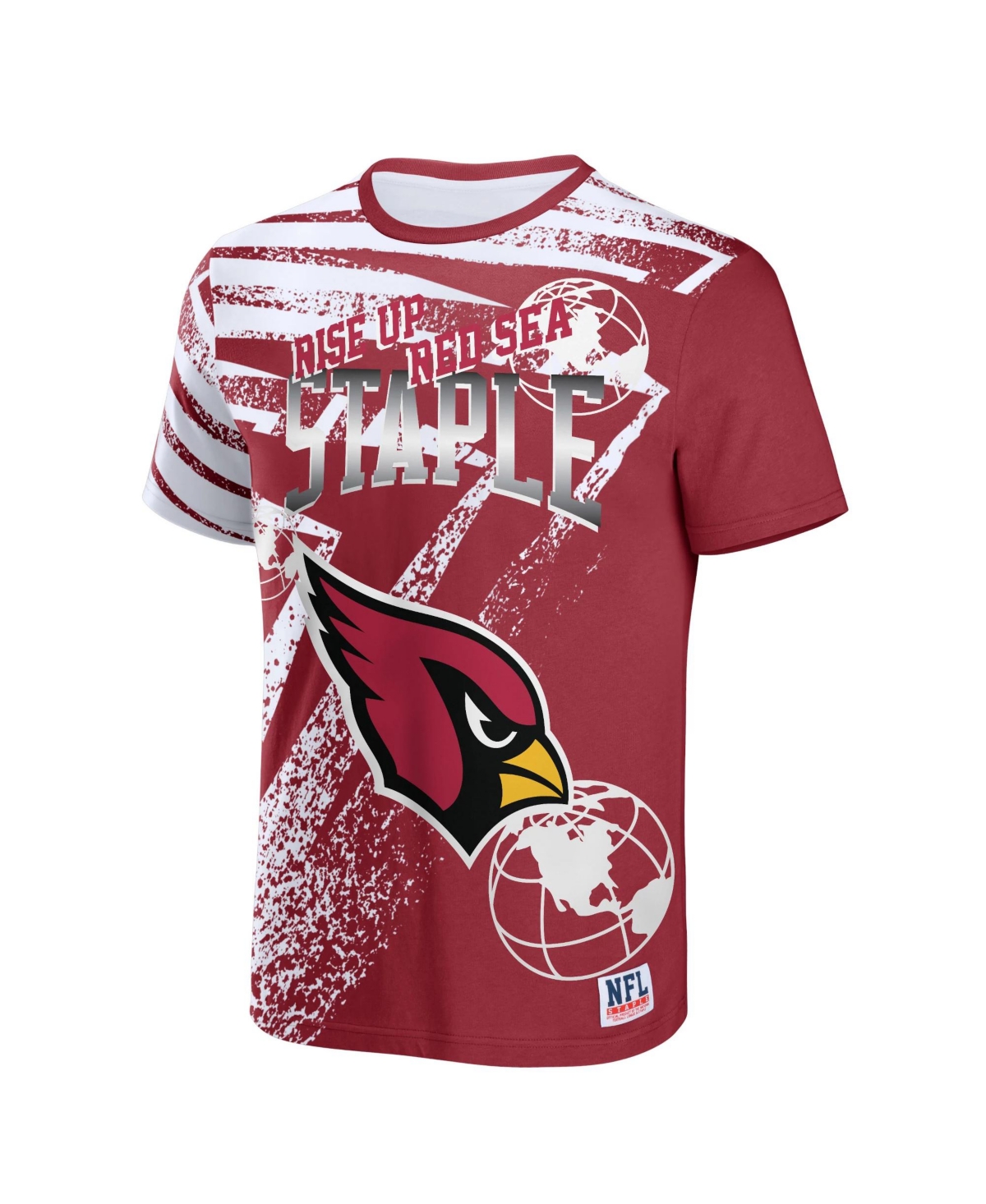 Shop Nfl Properties Men's Nfl X Staple Cardinal Arizona Cardinals Team Slogan All Over Print Short Sleeve T-shirt