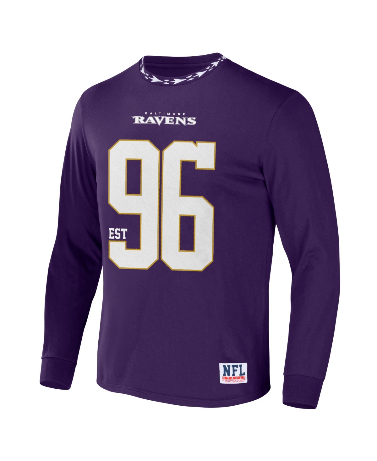 Shop Nfl Properties Men's Nfl X Staple Purple Baltimore Ravens Core Long Sleeve Jersey Style T-shirt