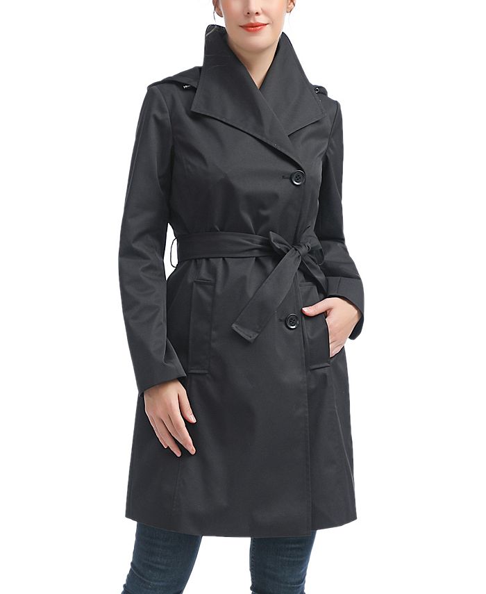 Women's Elsa Water-Resistant Hooded Trench Coat