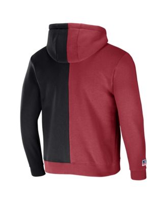 Men's NFL X Staple Cardinal, Black Arizona Cardinals Split Logo Pullover Hoodie