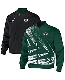 Men's NFL X Staple Hunter Green Green Bay Packers Embroidered Reversable Nylon Jacket