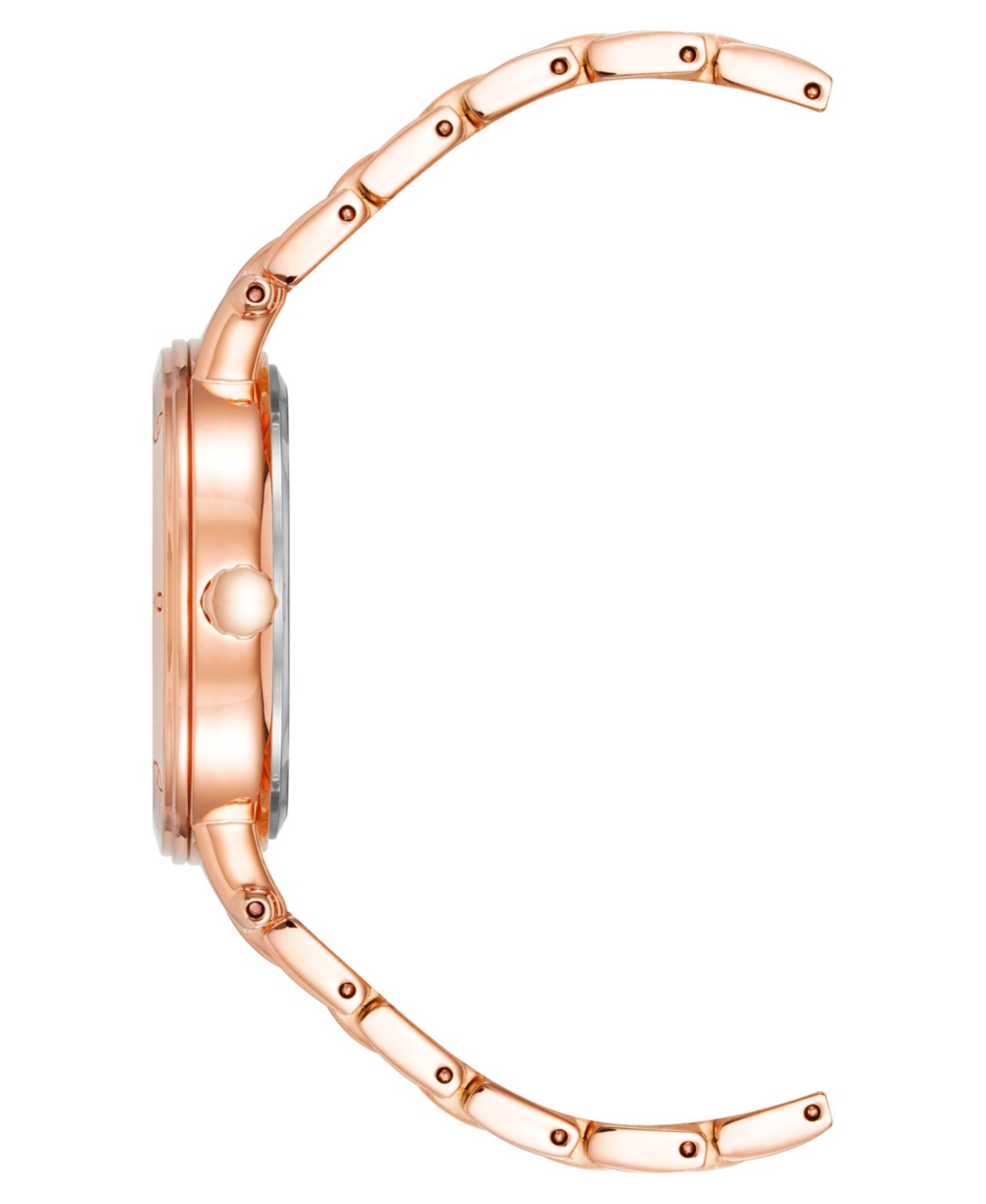 Anne Klein Women's Three-Hand Quartz Round Rose Gold-Tone Alloy Bracelet Watch, 36mm - Rose Gold-Tone