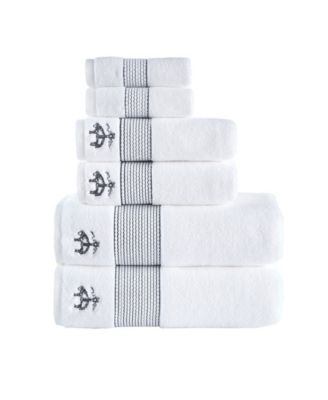 Rope Stripe Border Bath Towels