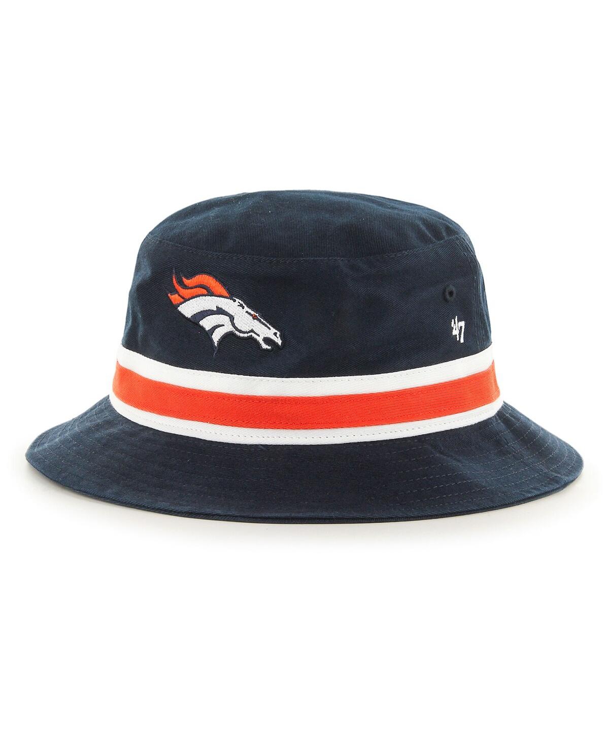47 Brand Men's '47 Navy Denver Broncos Striped Bucket Hat In Navy