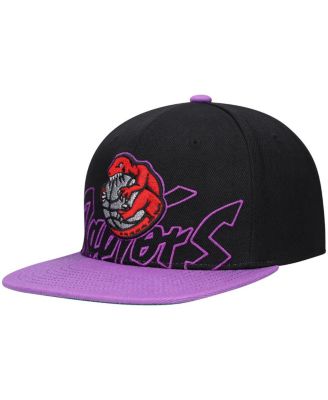 Mitchell & Ness Men's NBA Team Script 2.0 Snapback Cap - Black/Purple, Officially Licensed