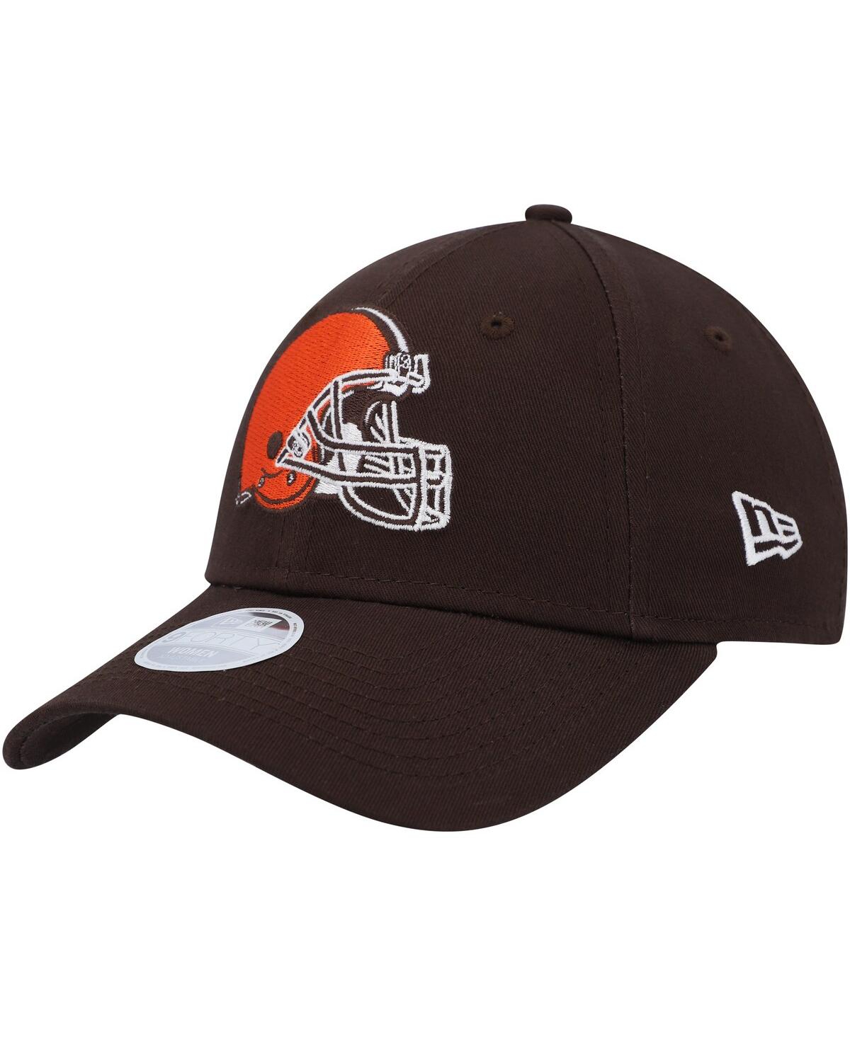 Shop New Era Women's  Brown Cleveland Browns Simple 9forty Adjustable Hat