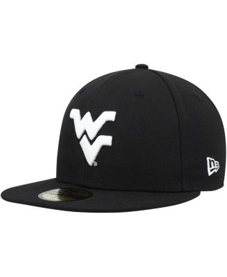 New Era West Virginia Mountaineers Black & White 59FIFTY Fitted Hat