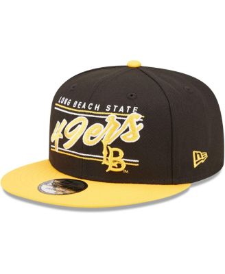 Men's New Era Black Cal State Long Beach The Beach Team Script 9FIFTY ...