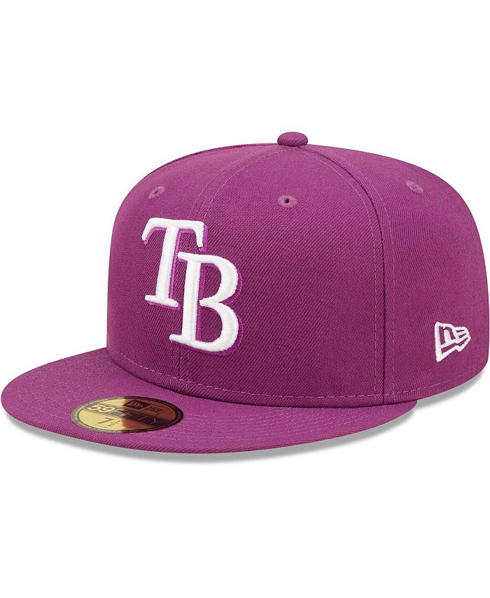 Men's Tampa Bay Rays New Era White/Pink Scarlet Undervisor 59FIFTY Fitted  Hat