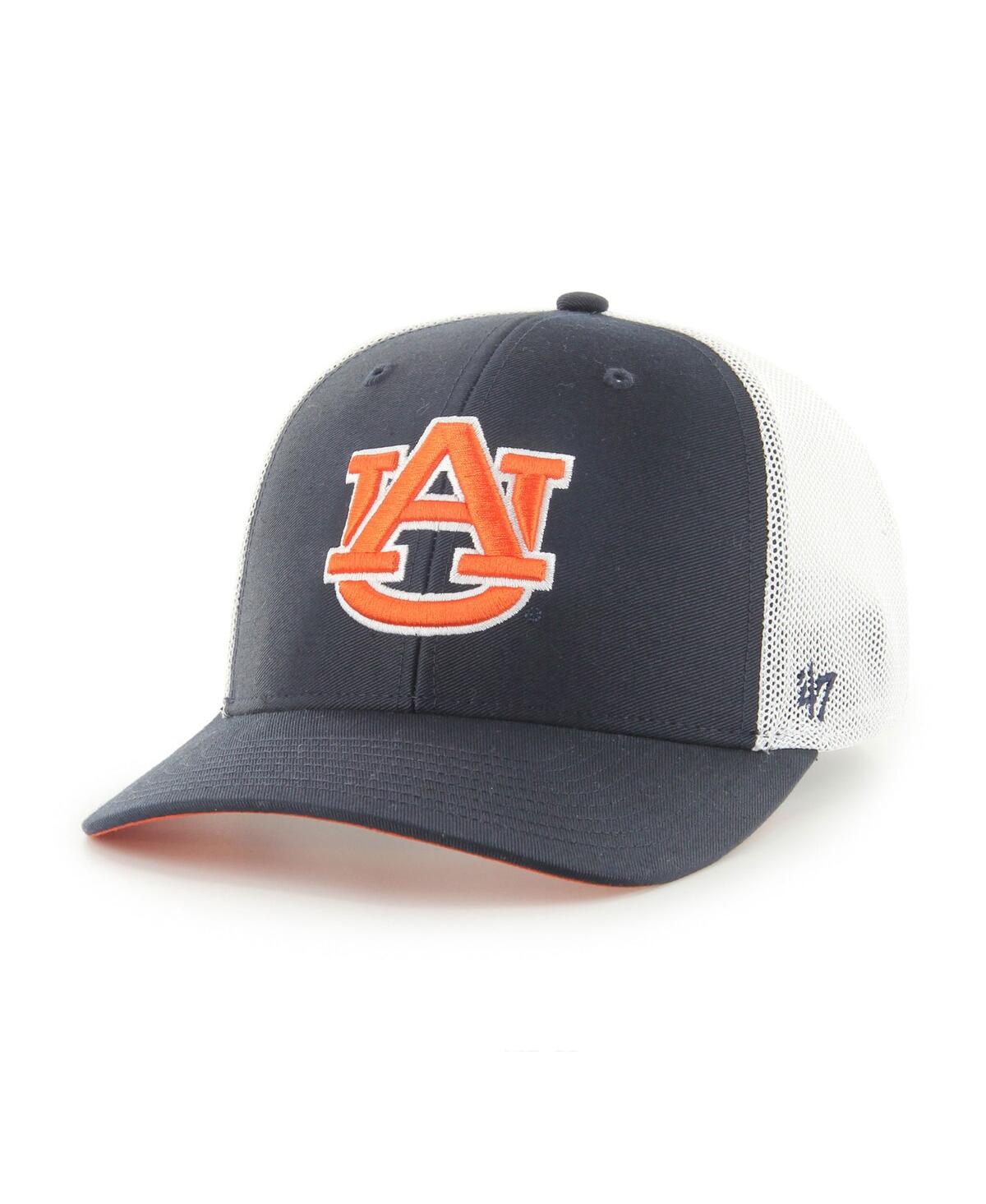 47 Brand Men's ' Navy And White Auburn Tigers Basic Two-tone Trophy Flex Hat In Navy,white