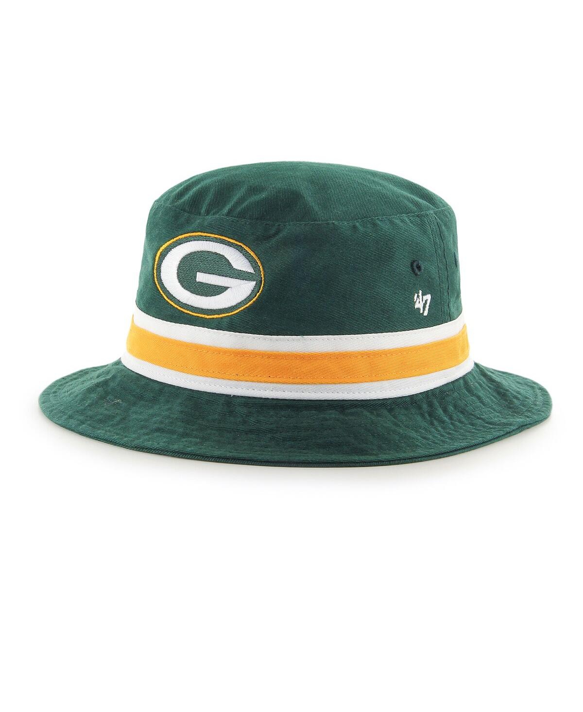 47 Brand Men's ' Green Green Bay Packers Striped Bucket Hat