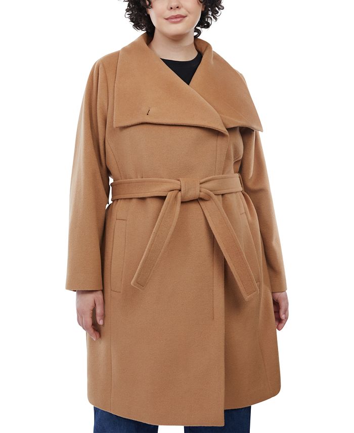 Michael Kors Plus Size Asymmetric Belted Wrap Coat, Created for Macy's &  Reviews - Coats & Jackets - Plus Sizes - Macy's
