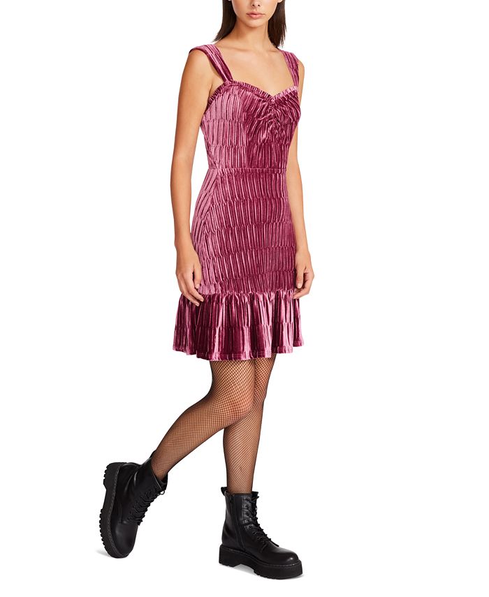 Betsey Johnson Women's SweetheartNeck Sleeveless Velvet ALine Dress