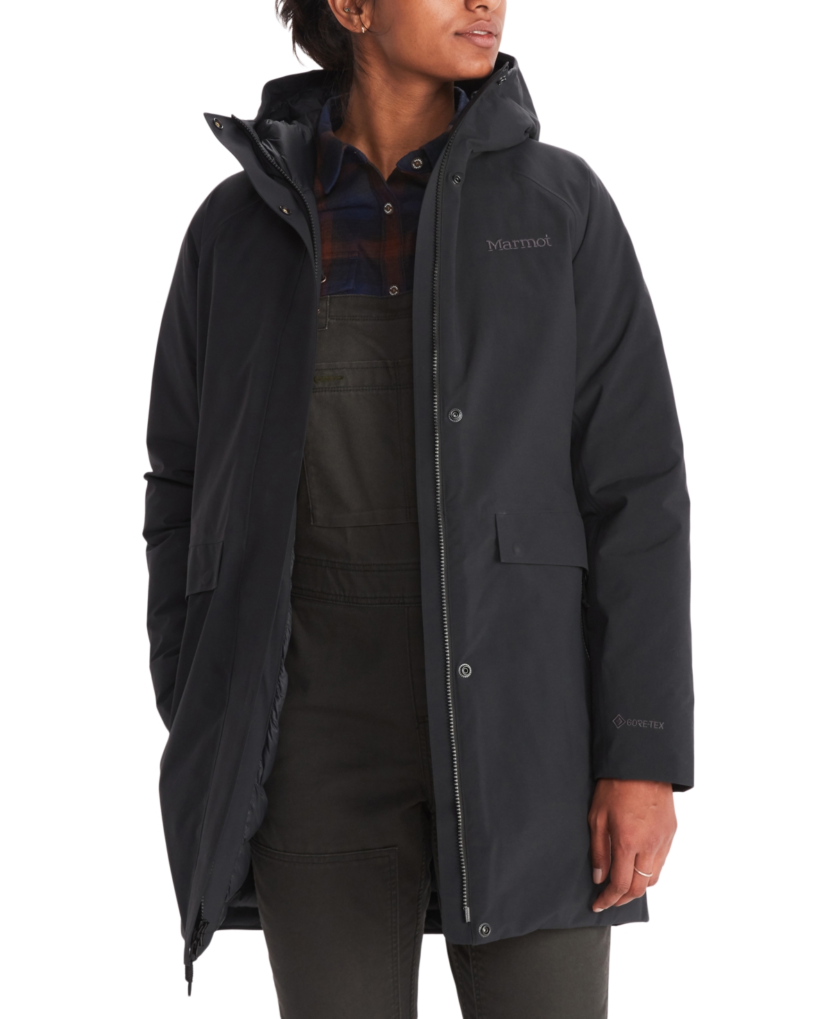 Marmot Women's Chelsea Hooded Waterproof Down Coat In Black