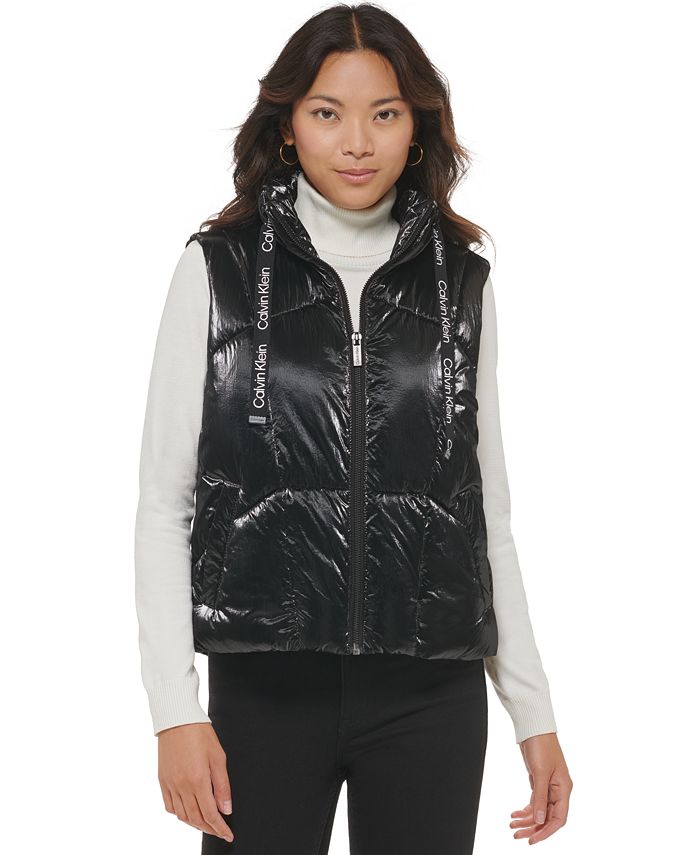 Calvin Klein Women's High Shine Puffer Vest & Reviews - Coats & Jackets -  Women - Macy's