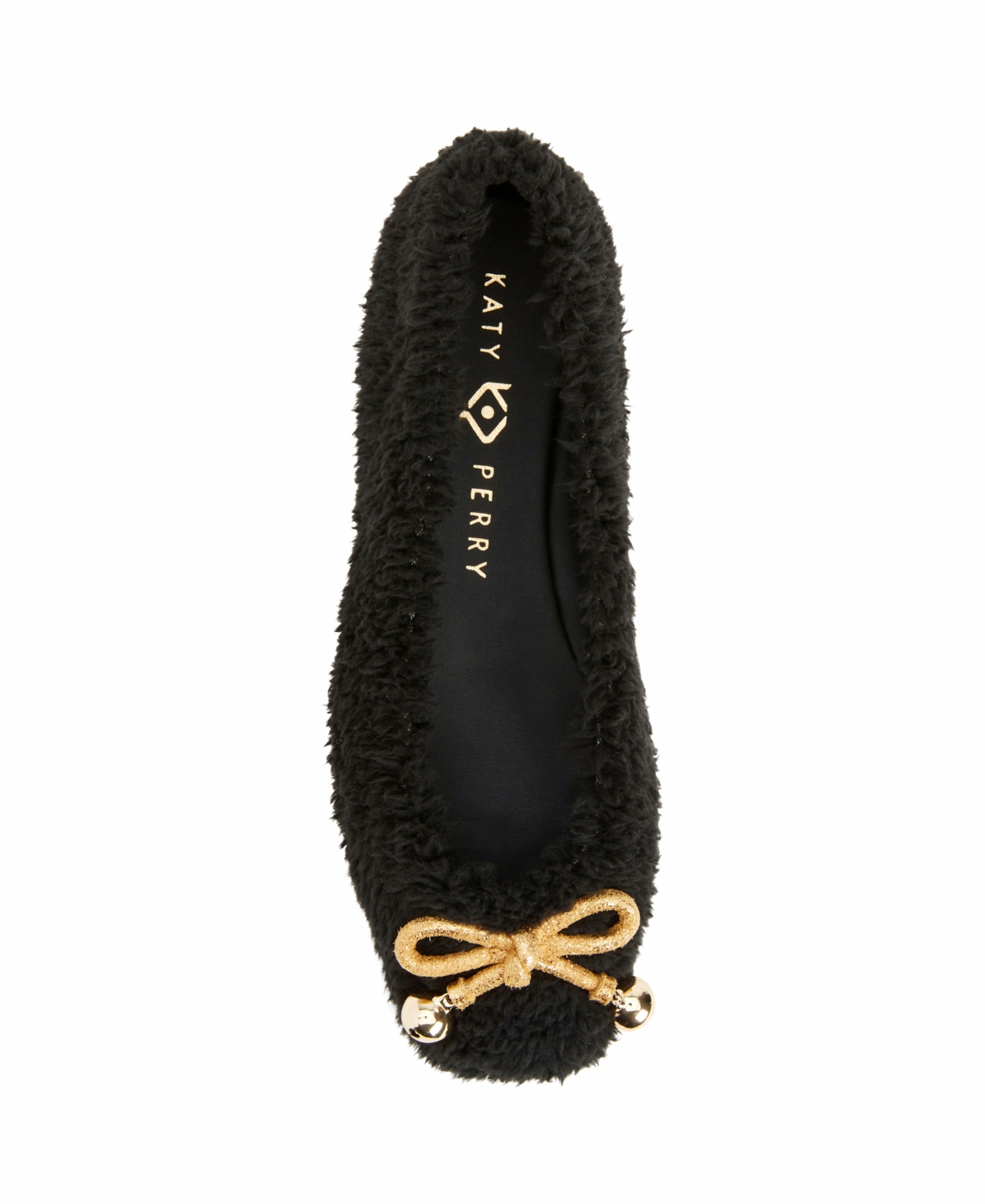 Katy Perry Women's The Evie Fuzzy Square Toe Flats - Gold