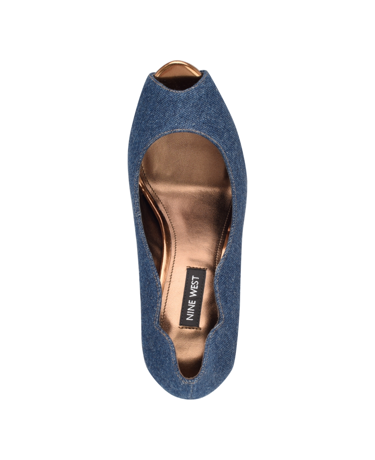 Nine West Women's Hilare Platform Dress Peep Toe Pumps In Blue