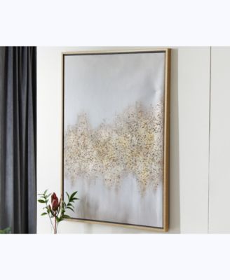 Metal Glam Abstract Framed Wall Art, 30" x 2" x 40"