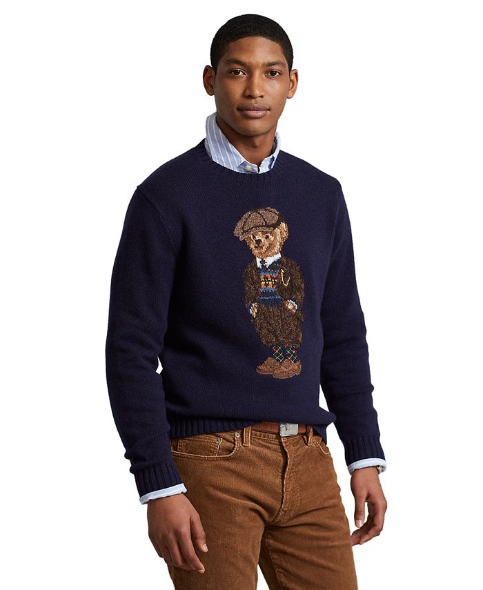 Polo Ralph Lauren Men's Polo Bear Wool Sweater & Reviews - Sweaters - Men -  Macy's