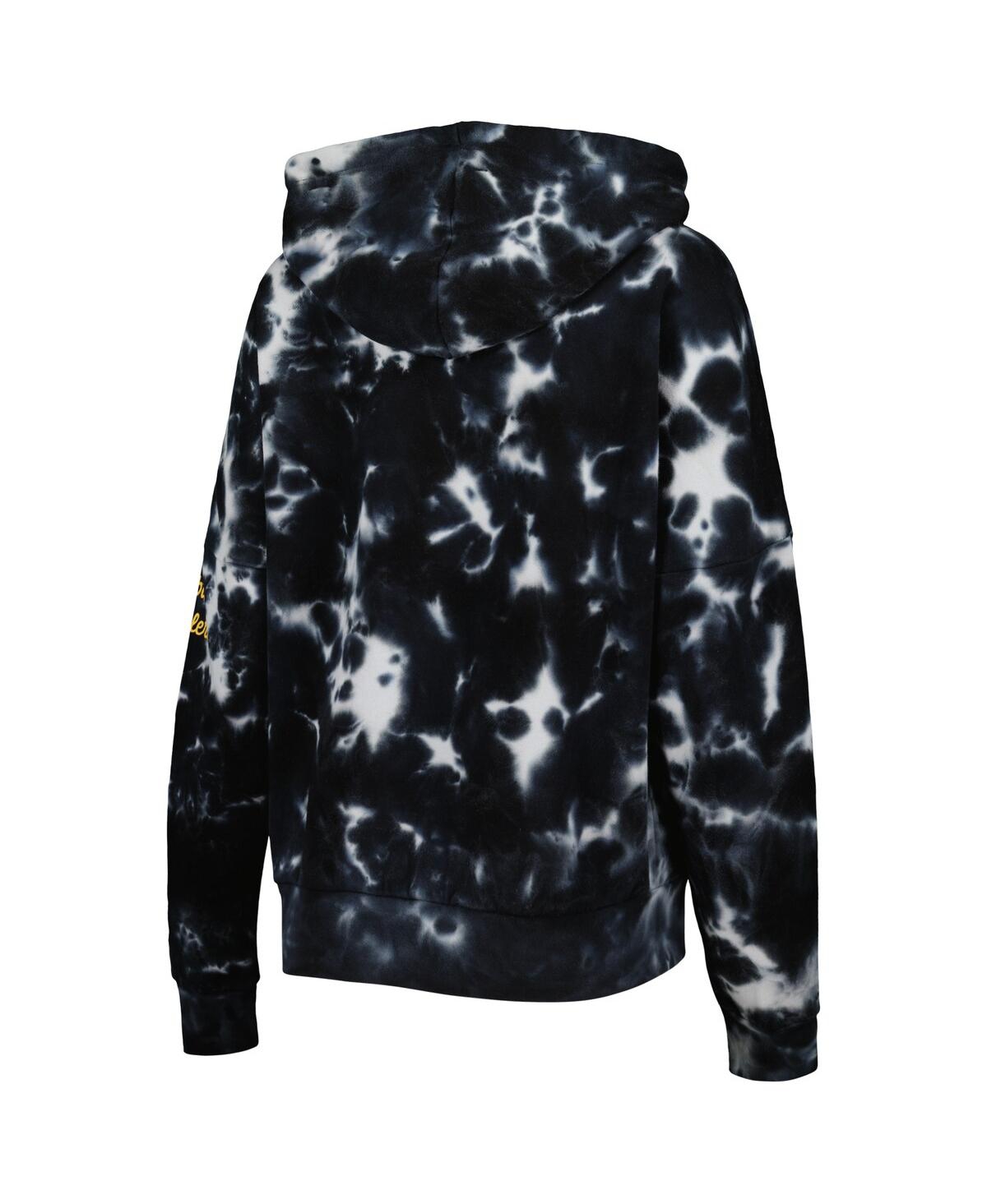 Shop New Era Women's  Black Pittsburgh Steelers Cloud Dye Fleece Pullover Hoodie