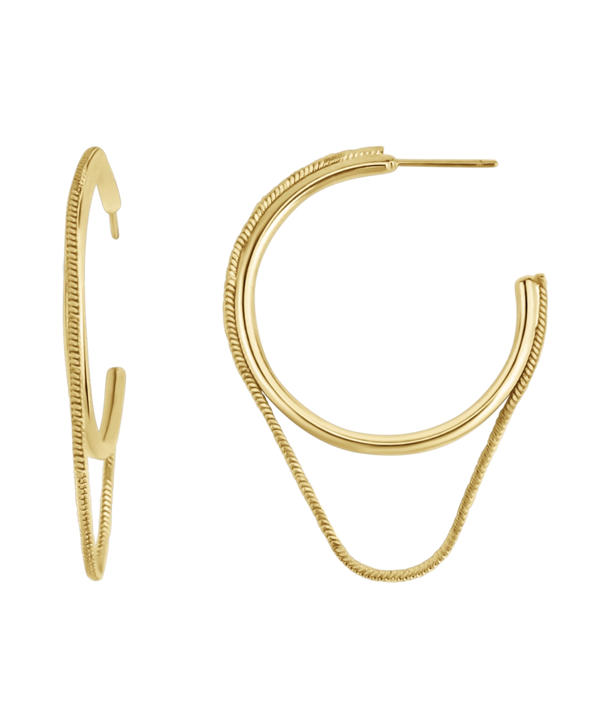 And Now This Women's C Hoop Earring In Gold Plated