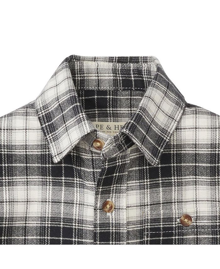 Hope & Henry Boys' Brushed Flannel Button Down Shirt, Kids - Macy's