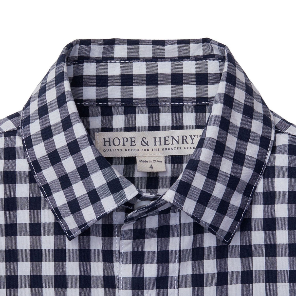 Hope & Henry Boys Organic Poplin Button Down Shirt
