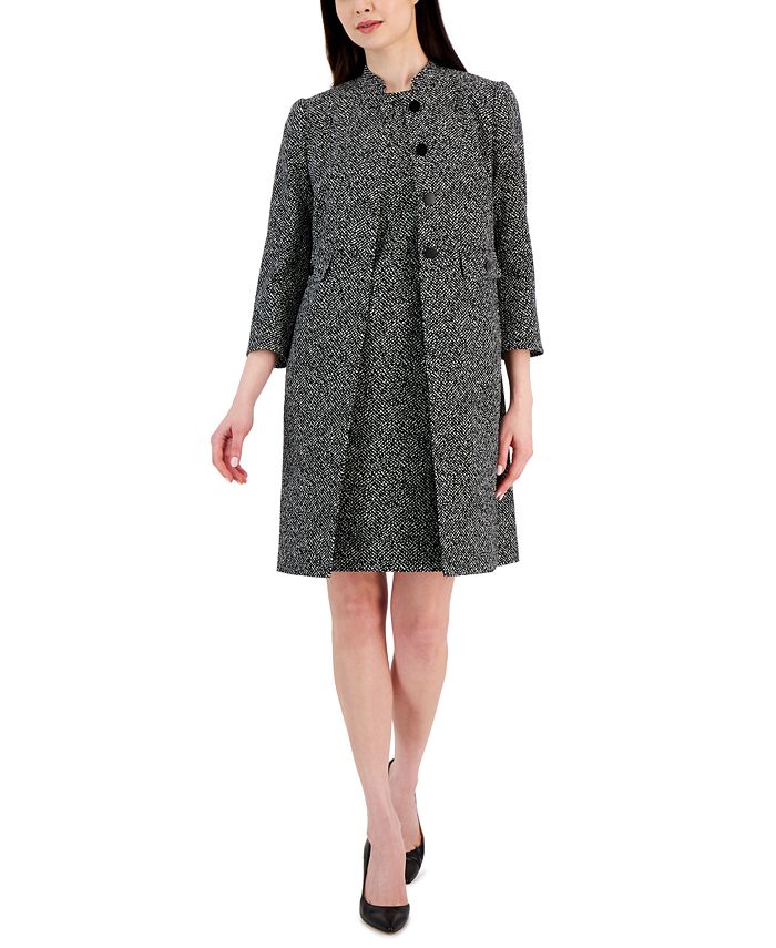 Anne Klein Women s Audrey Hepburn Jacquard Topper Jacket Macy s