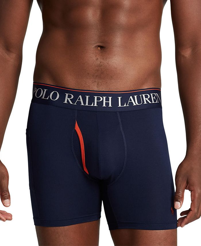 Polo Ralph Lauren Men's 3 Pack 4D-Flex Microfiber Briefs Black