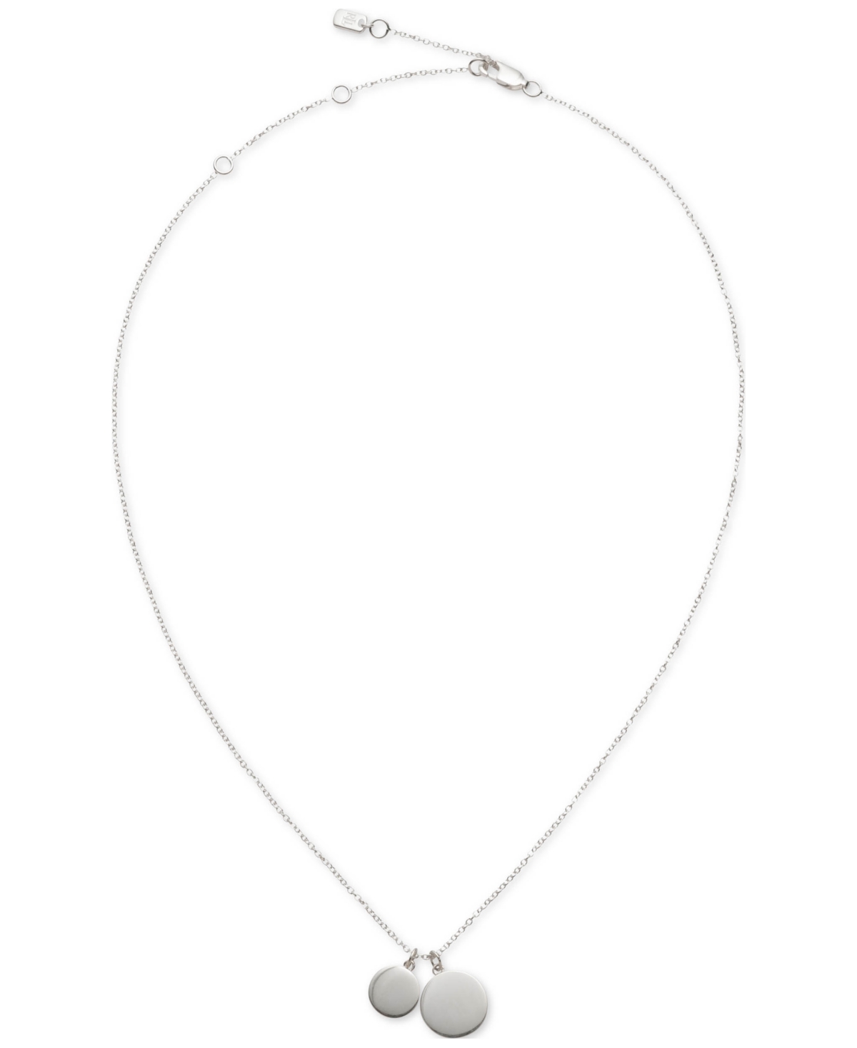 Lauren Ralph Lauren Polished Disc Charms Pendant Necklace in Sterling Silver, 15" + 3" extender - Silver