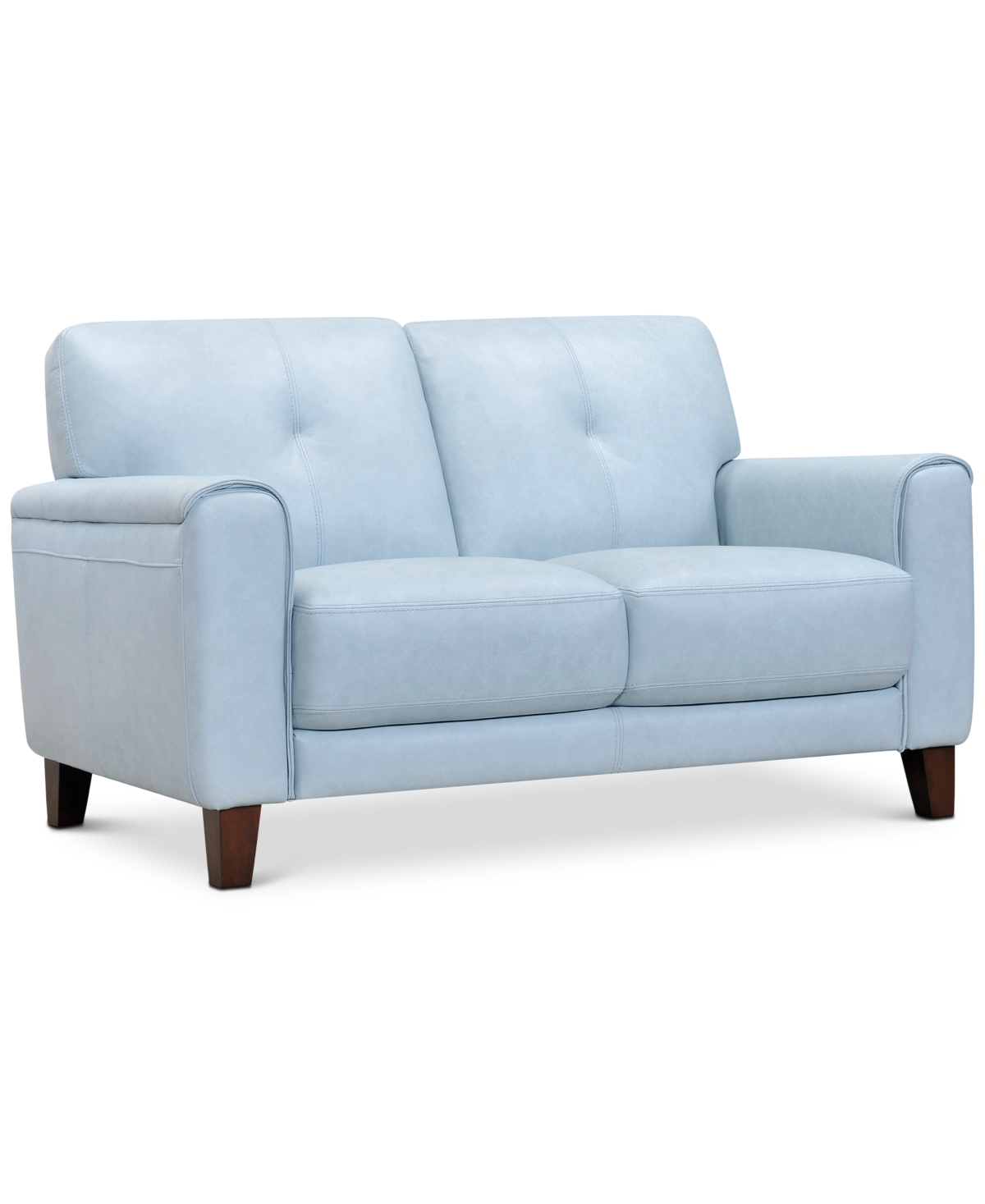 Ashlinn Tufted Pastel Leather Loveseat, Created for Macy's