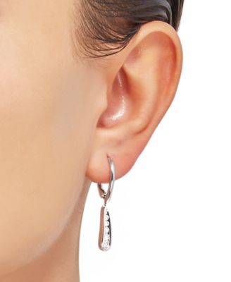 Lab-Created Diamond Graduated Leverback Drop Earrings (1/3 ct. t.w.) in Sterling Silver