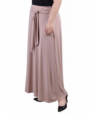 Plus Size Maxi with Sash Waist Tie Skirt