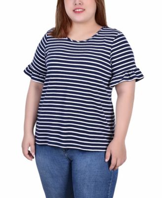 Plus Size Short Bell Sleeve Top