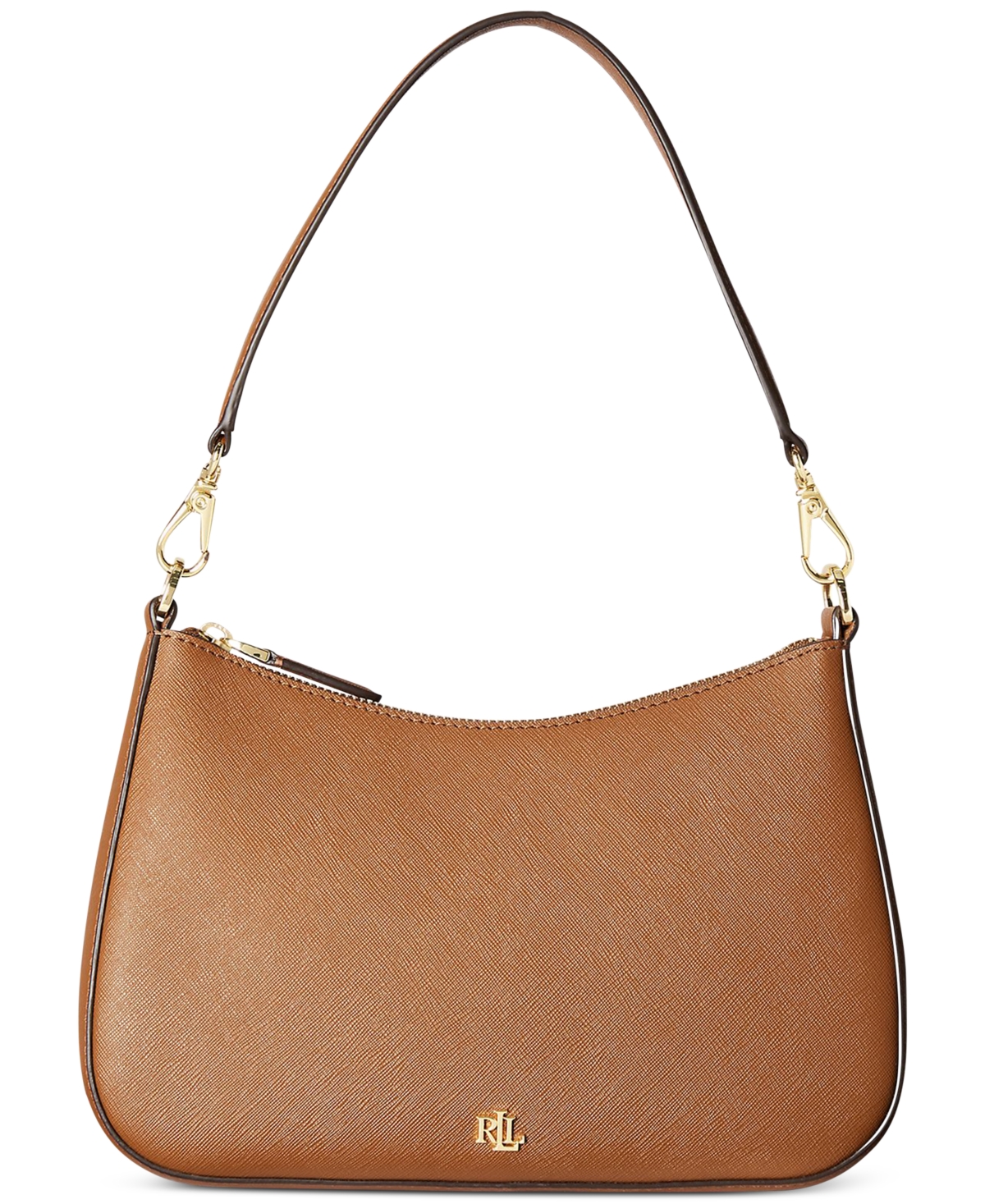 Ralph Lauren Women's Crosshatch Leather Medium Danni Shoulder Bag In Lauren Tan