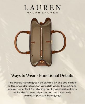 Full-Grain Leather Large Marcy Satchel Bag