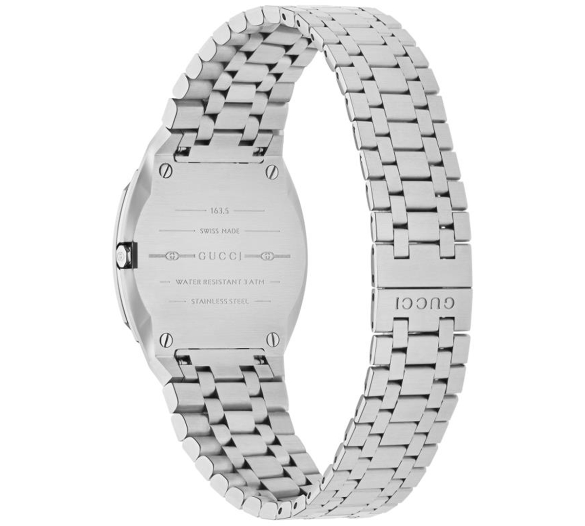 Shop Gucci Women's Swiss 25h Stainless Steel Bracelet Watch 30mm In Silver