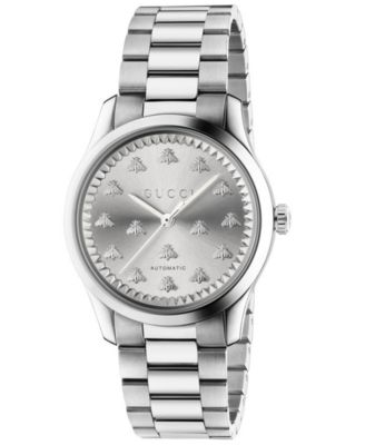 Gucci - Women's Swiss Automatic G-Timeless Stainless Steel Bracelet Watch 38mm