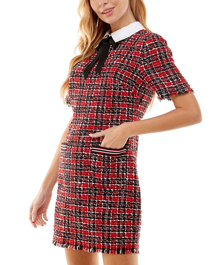 Kingston Grey Juniors' Collared TieNeck Sheath Dress Macy's