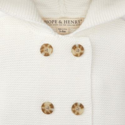 Baby Hope and Henry Long Sleeve Button Front Hooded Sweater