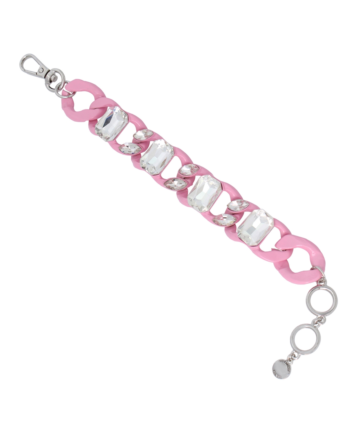 Stone Link Bracelet - Crystal, Pink