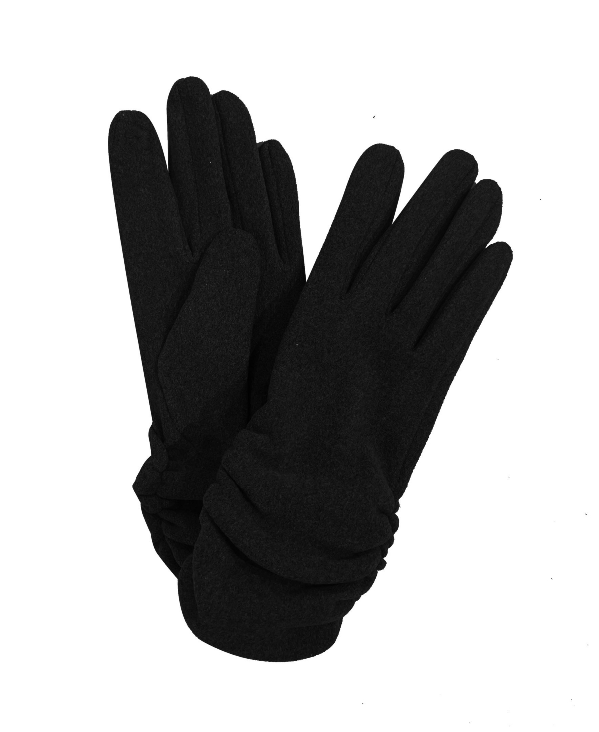 Marcus Adler Women's Rouched Ultra Cozy Jersey Touchscreen Glove In Black
