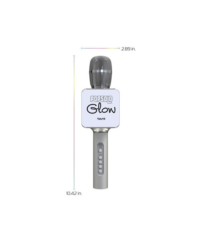 Tzumi CLOSEOUT! Pop Solo Glow Bluetooth Karaoke Mic with Smartphone