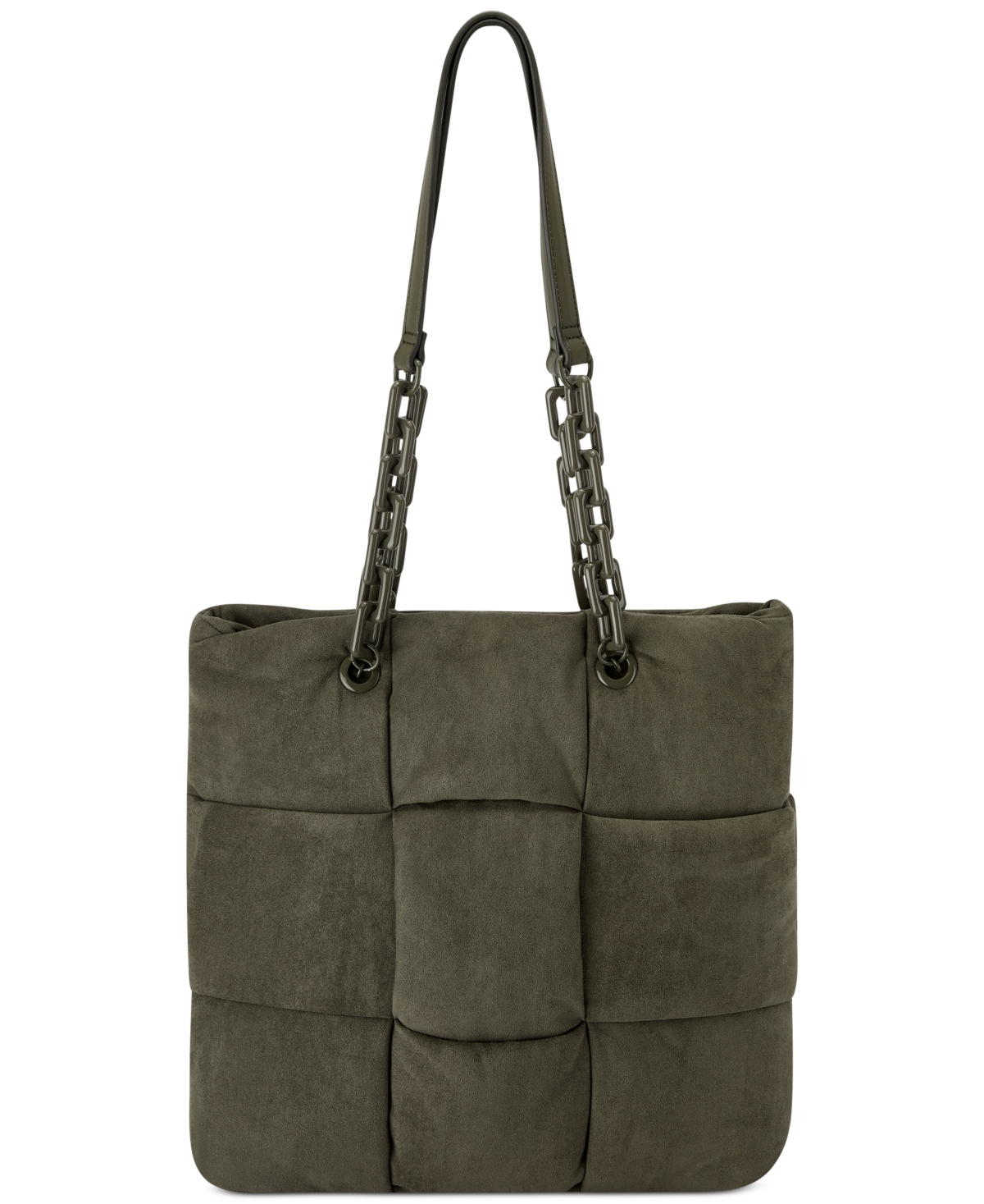 Inc International Concepts Dhanna Nubuck Quilted Tote, Created For Macy's In Moss