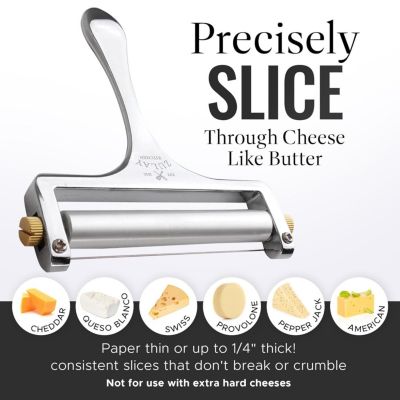 Heavy Duty Adjustable Cheese Slicer with 2 Extra Wires