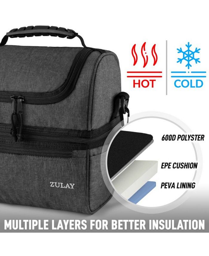 Zulay Kitchen Insulated Lunch Box Bag With Strap Macy's