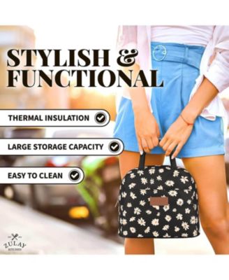 Insulated Tote Lunch Bag With Soft Padded Handles