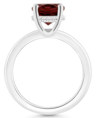 Women's Garnet (3-1/10 ct.t.w.) and Diamond Accent Ring in Sterling Silver